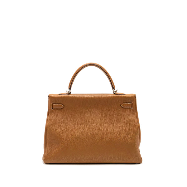 Hermes Kelly 35 Togo Gold SHW Stamp Square L