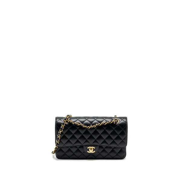 Chanel medium classic double flap bag Caviar black GHW (microchip)