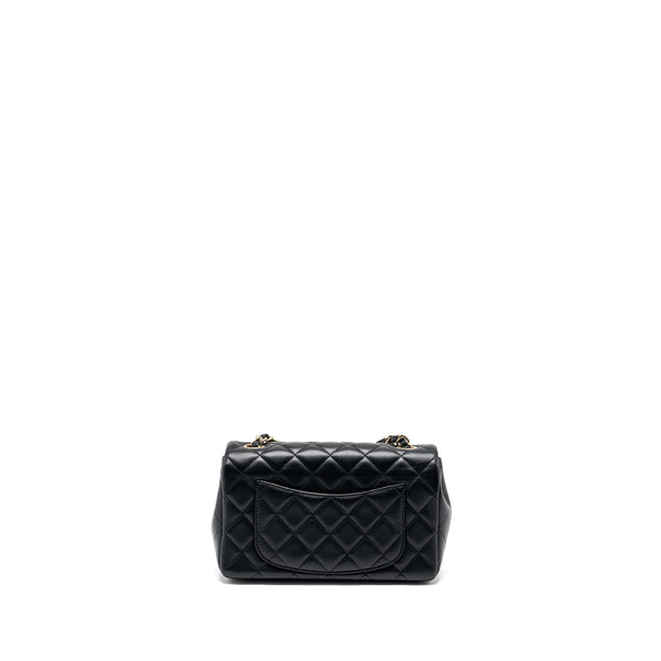 Chanel Mini Rectangular Flap Bag Lambskin Black LGHW