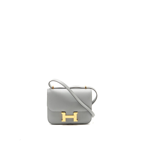Hermes Mini Constance Epsom 8U Bleu Glacier GHW Stamp W