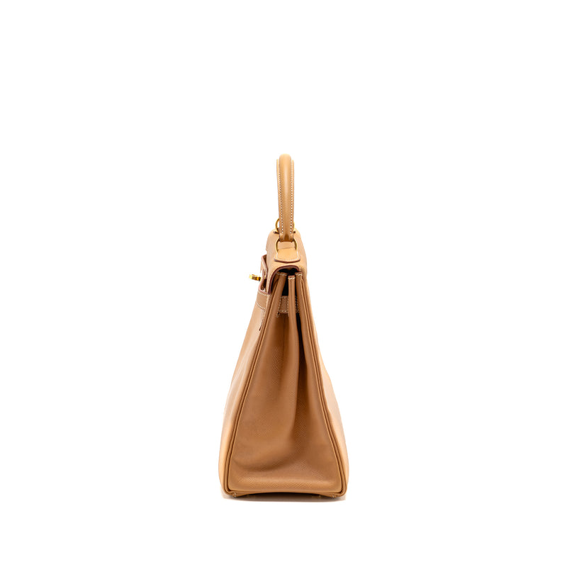 Hermes Kelly 32 Epsom Naturel Sable GHW Stamp Square A