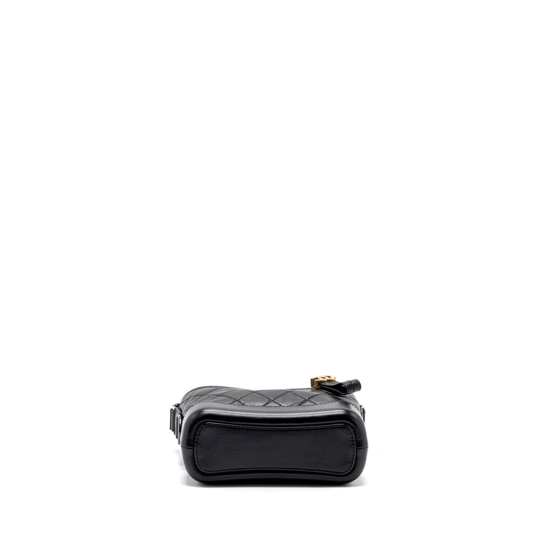 Chanel Small Gabrielle Hobo Bag Aged Calfskin Black multicolour Hardware