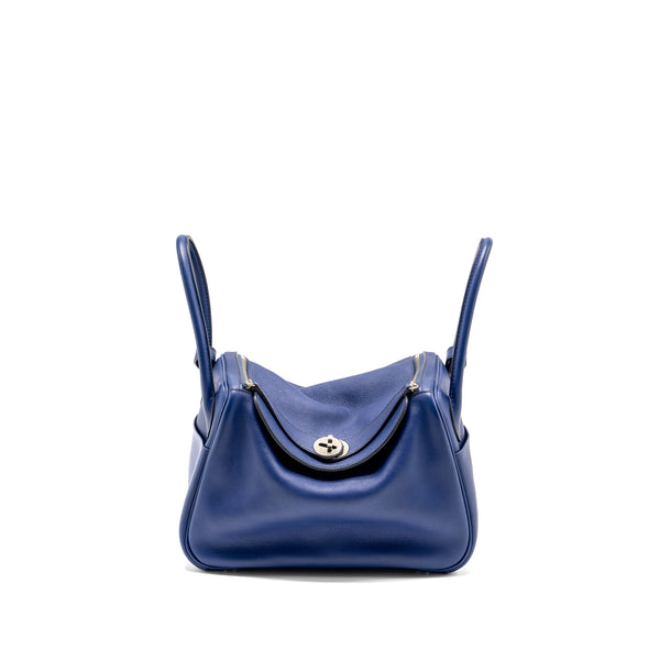 Hermes Lindy 26 swift blue saphir SHW stamp square R