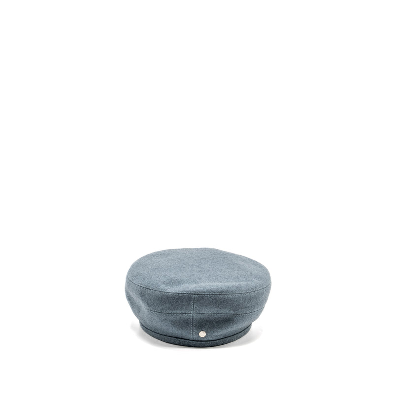 Hermes Size 58 Beret Cashmere Grey SHW