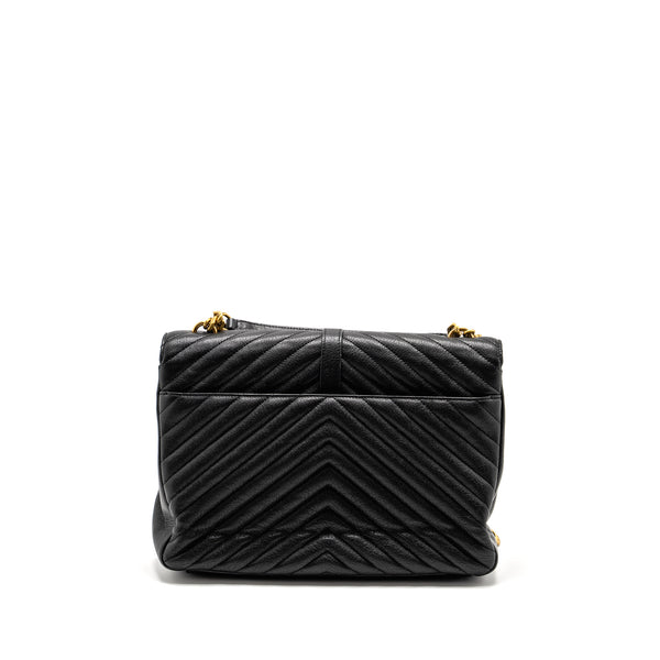 Saint Laurent/YSL Large College Bag Matelasse Leather Black GHW