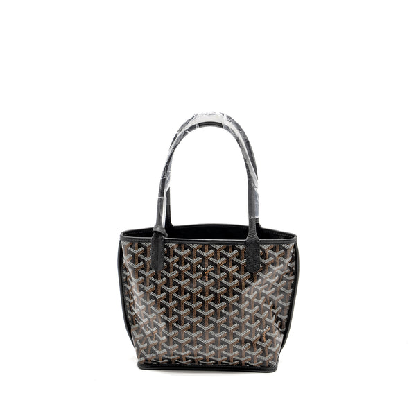 Goyard Mini Anjou Tote Goyardline Canvas/Leather Black SHW