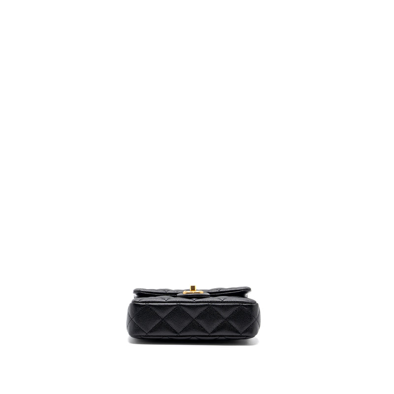 Chanel 23p Mini Coco Love Flap Bag Caviar Black GHW(Microchip)