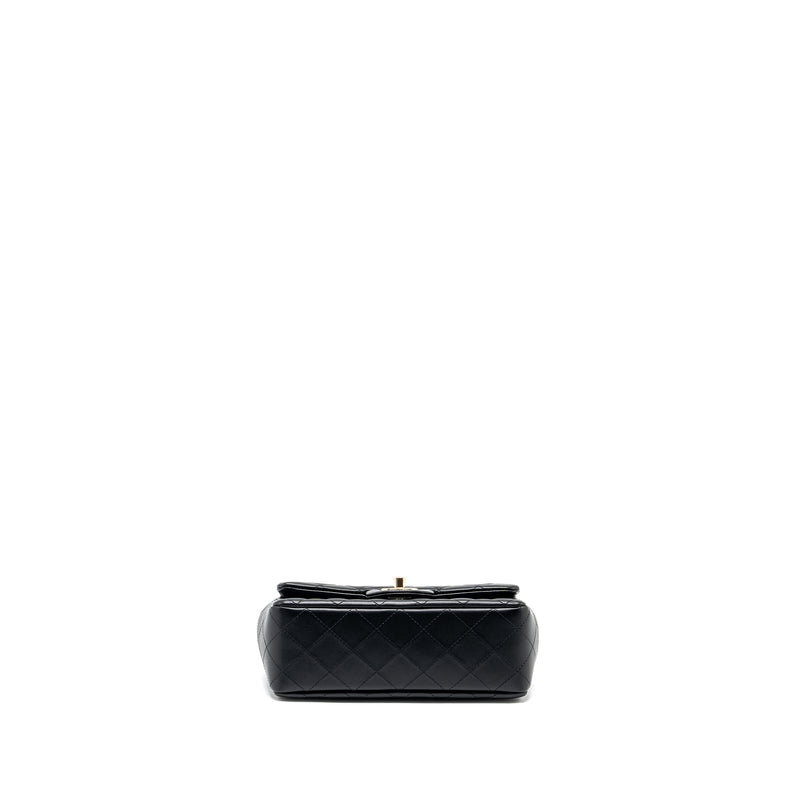 Chanel Mini Rectangular Flap Bag Lambskin Black LGHW