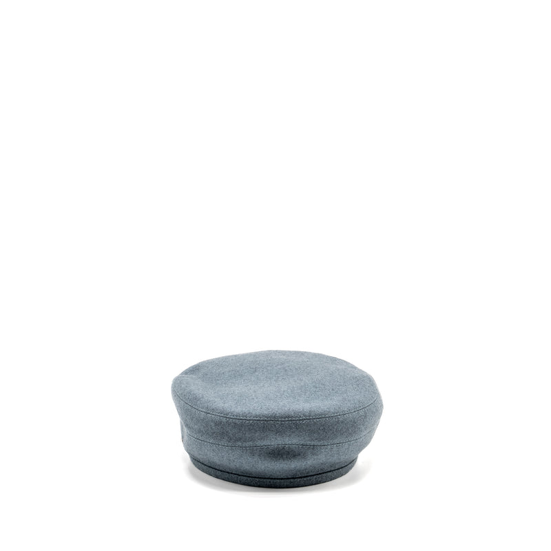 Hermes Size 58 Beret Cashmere Grey SHW