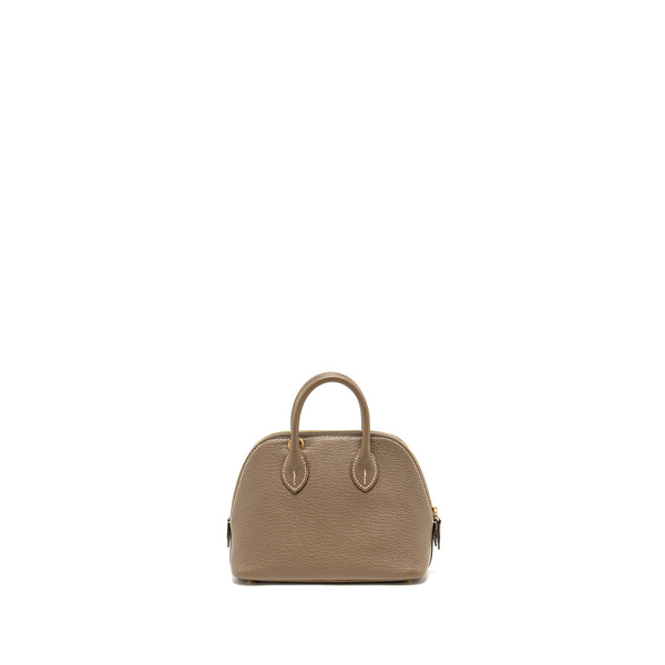 Hermes Mini Bolide Chèvre Mysore Etoupe GHW Stamp U