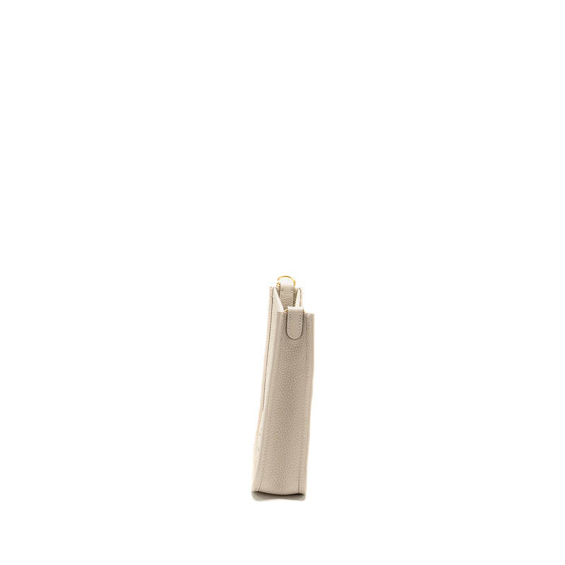 Hermes Mini Evelyne Clemence Craie GHW Stamp W