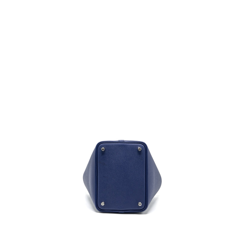 Hermes Picotin 18 Lock Bag epsom blue encre/ brique / black SHW stamp Y