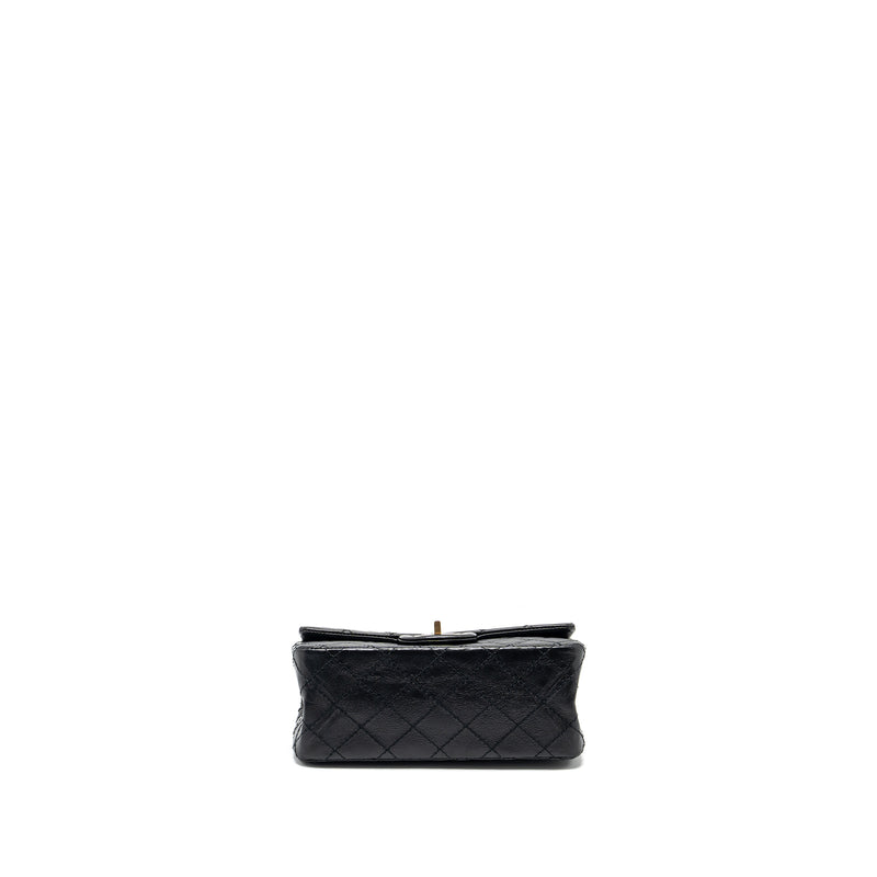 Chanel Mini 2.55 Reissue Flap Bag Aged Calfskin Black GHW