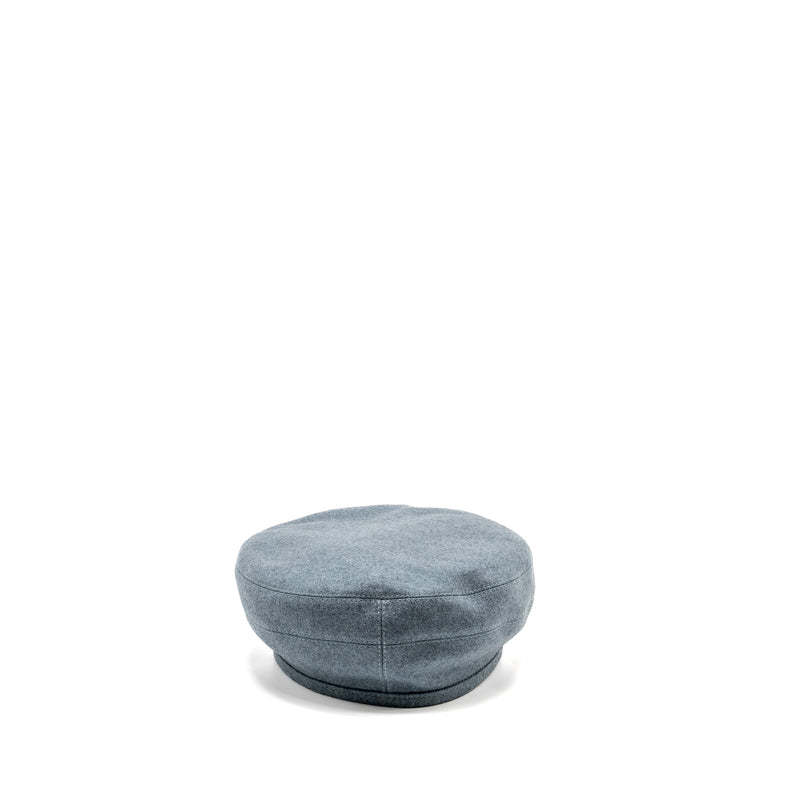 Hermes Size 58 Beret Cashmere Grey SHW