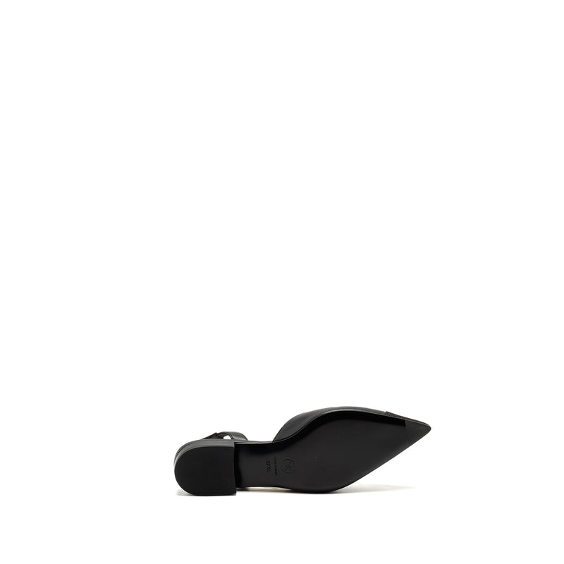 Chanel 22A Size 37.5 Slingback Mules with Pearls Lambskin Black LGHW
