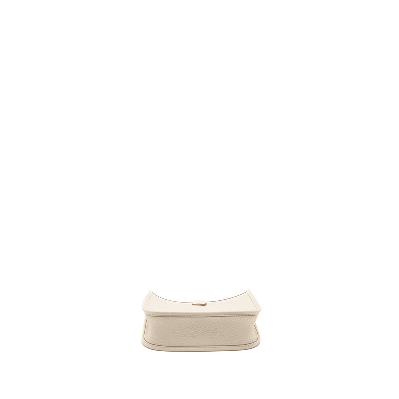 Hermes Mini Evelyne Clemence Craie GHW Stamp W