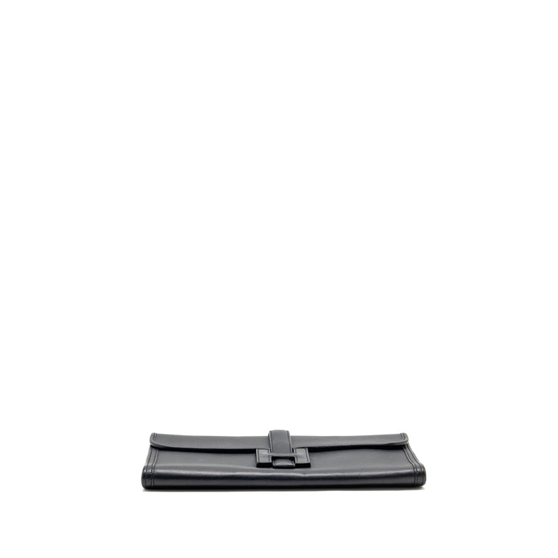 Hermes Jige Elan Clutch 29 swift black stamp T