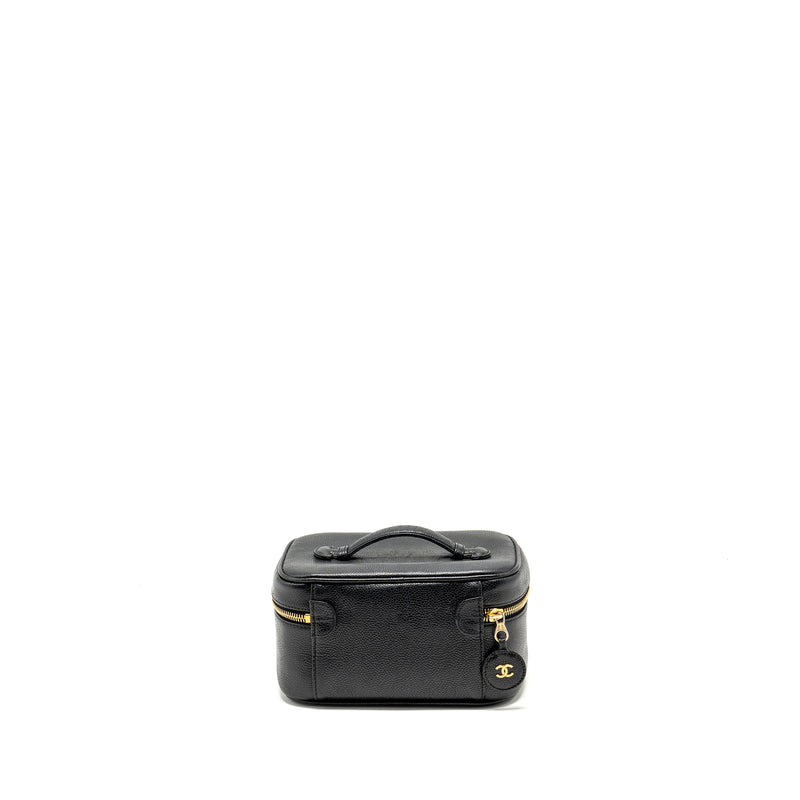 CHANEL VINTAGE Vanity Case Caviar Black GHW