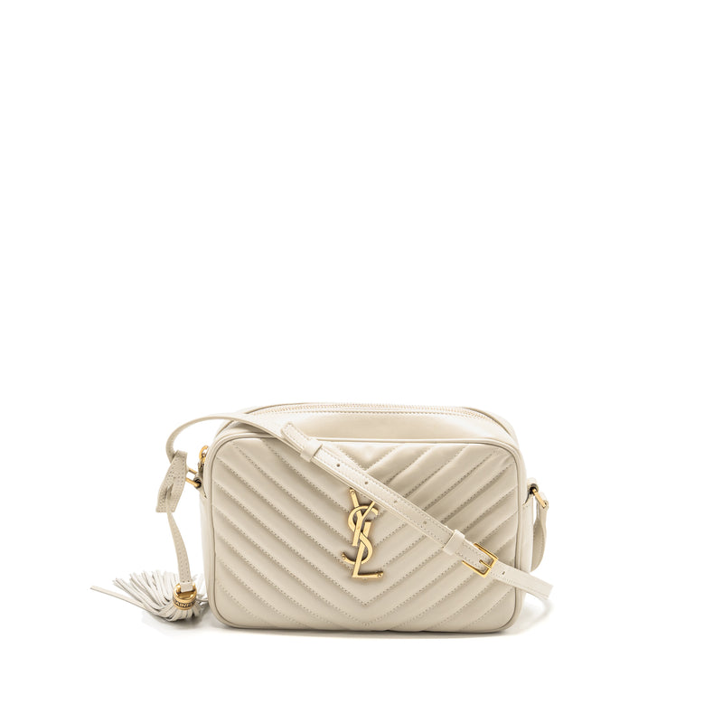 Saint Laurent/YSL Lou Camera Bag Calfskin White GHW