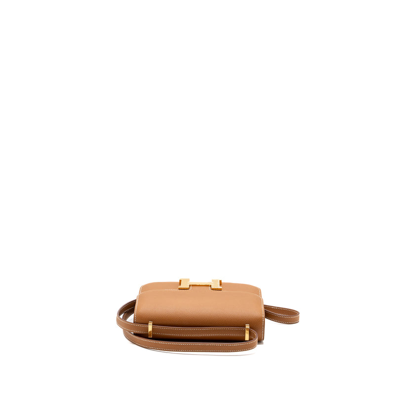 Hermes Mini Constance Epsom Gold GHW Stamp Y