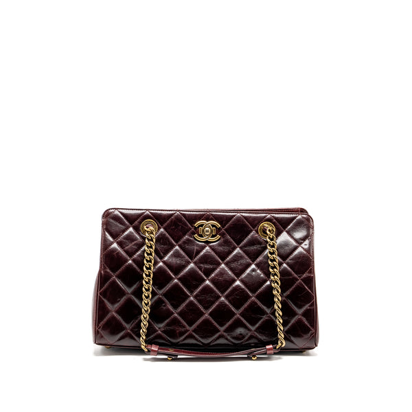 Chanel Perfect Edge Tote Bag Calfskin Burgundy GHW
