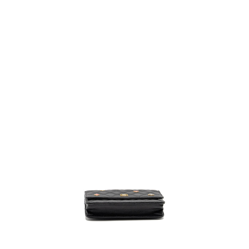 Chanel Coco Casino Wallet on Chain Caviar Black GHW (Microchip)