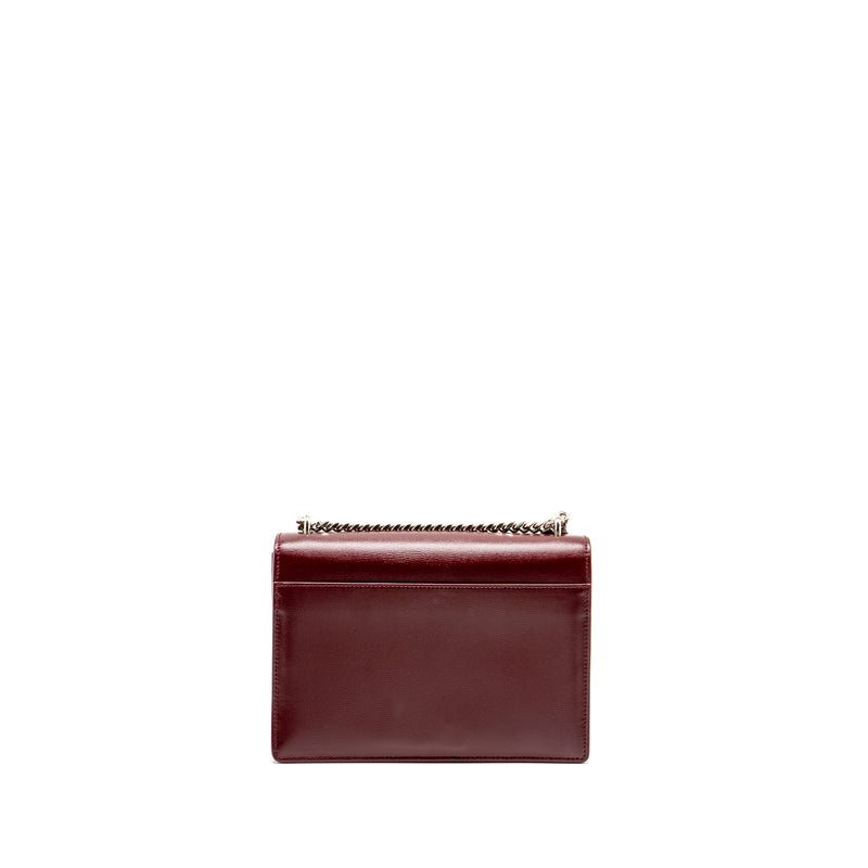 Saint Laurent/YSL Sunset Bag Calfskin Burgundy SHW