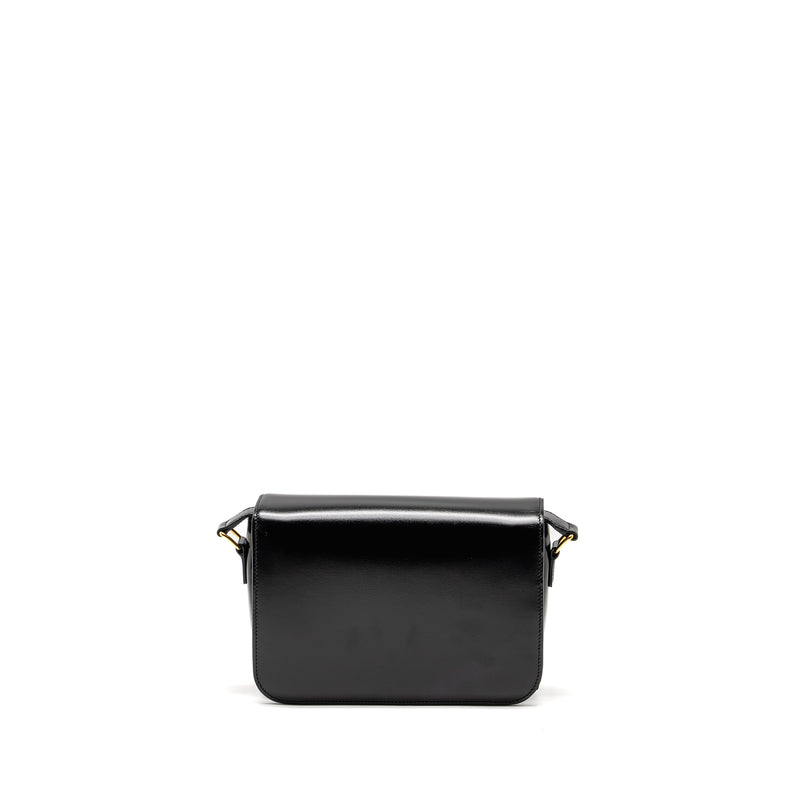 Celine Classic Triomphe Bag Shiny Calfskin Black GHW