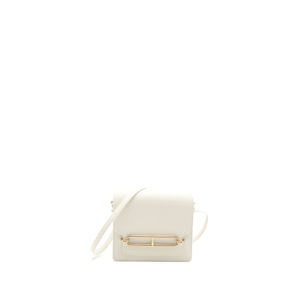 Hermes Mini Roulis Evercolor Blanc LGHW Stamp U