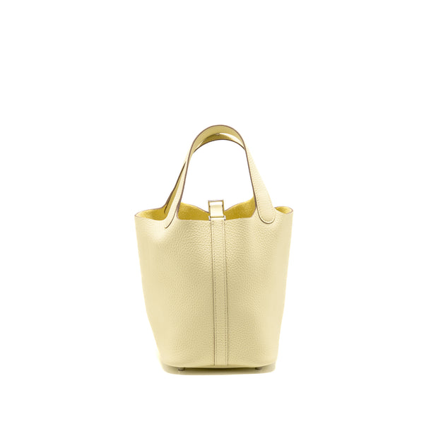 Hermes Picotin 18 Lock Bag Clemence Jaune Milton SHW Stamp K