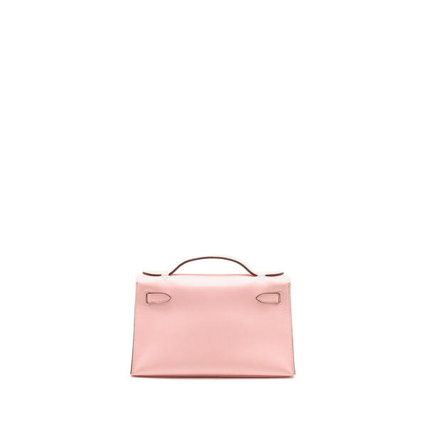 Hermes kelly Pochette swift 3Q Rose Sakura SHW Stamp Z