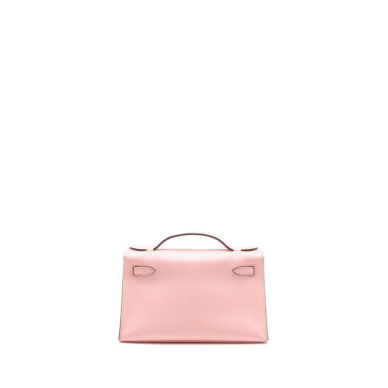 Hermes kelly Pochette swift 3Q Rose Sakura SHW Stamp Z