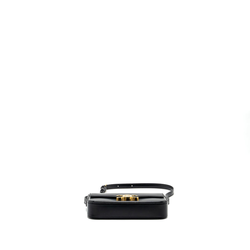 Celine Triomphe Shoulder bag shiny calfskin black GHW
