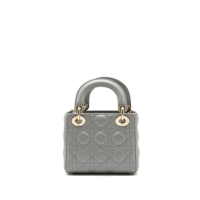 Dior Mini Lady Dior Lambskin Grey LGHW