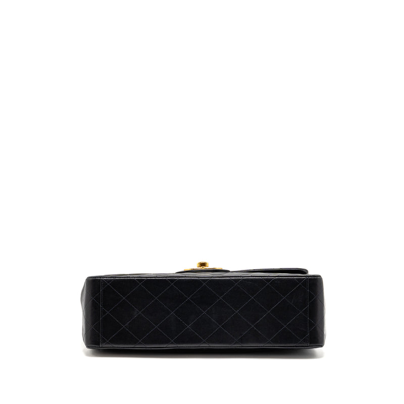 Chanel Vintage Classic Flap Jumbo Bag Calfskin Black GHW
