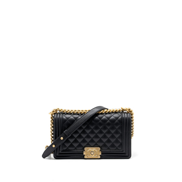 Chanel Medium Classic Boy Bag Caviar Black GHW