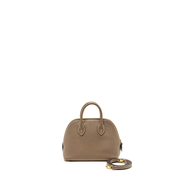 Hermes Mini Bolide Chèvre Mysore Etoupe GHW Stamp U
