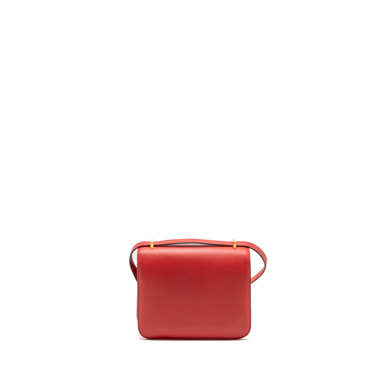 Hermes Mini Constance Epsom Q5 Rouge Casaque GHW Stamp C