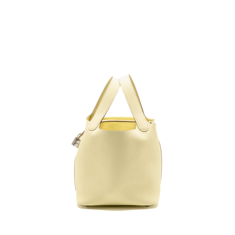 Hermes Picotin 18 Lock Bag Clemence Jaune Milton SHW Stamp K