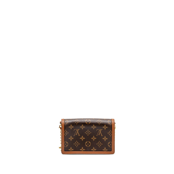 Louis Vuitton Dauphine Chain Wallet Monogram Reverse CANVAS GHW