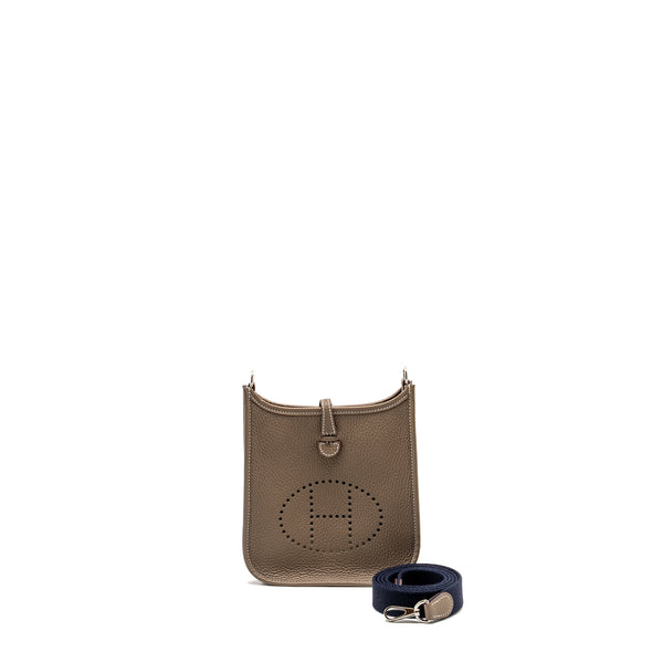 Hermes Mini Evelyne Clemence etoupe SHW Stamp Y