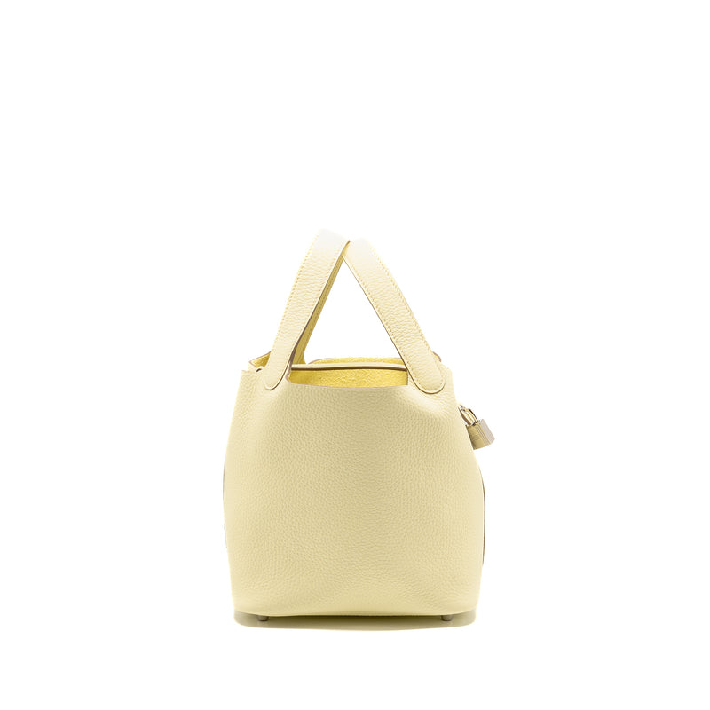 Hermes Picotin 18 Lock Bag Clemence Jaune Milton SHW Stamp K