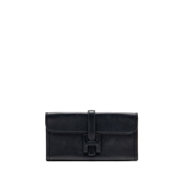 Hermes Jige Elan Clutch 29 swift black stamp T