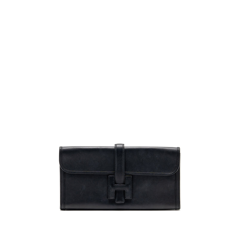 Hermes Jige Elan Clutch 29 swift black stamp T