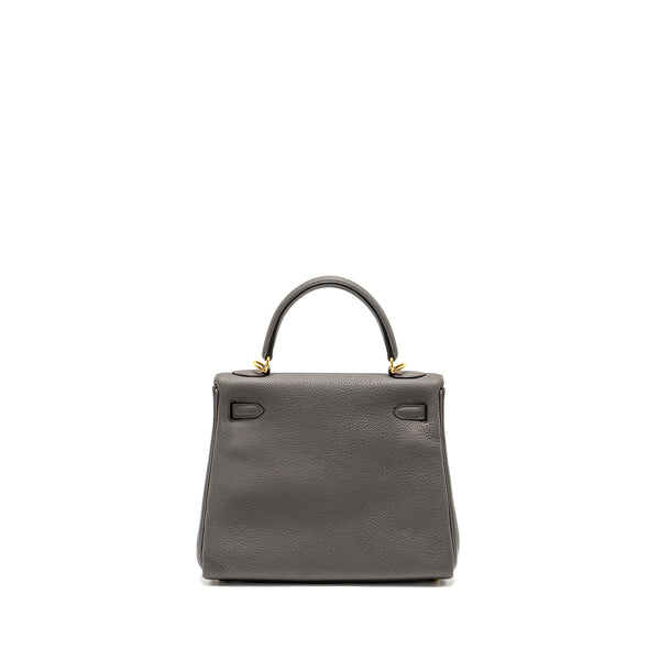 Hermes Kelly 25 Togo Gris Etain GHW Stamp Z