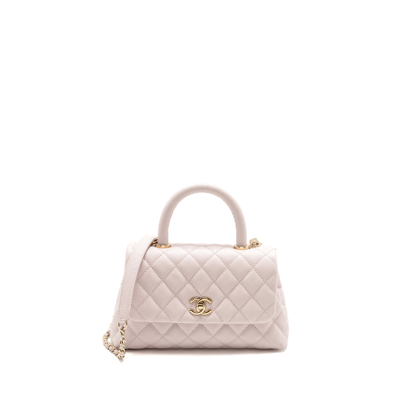 Chanel Small Coco handle caviar light pink LGHW