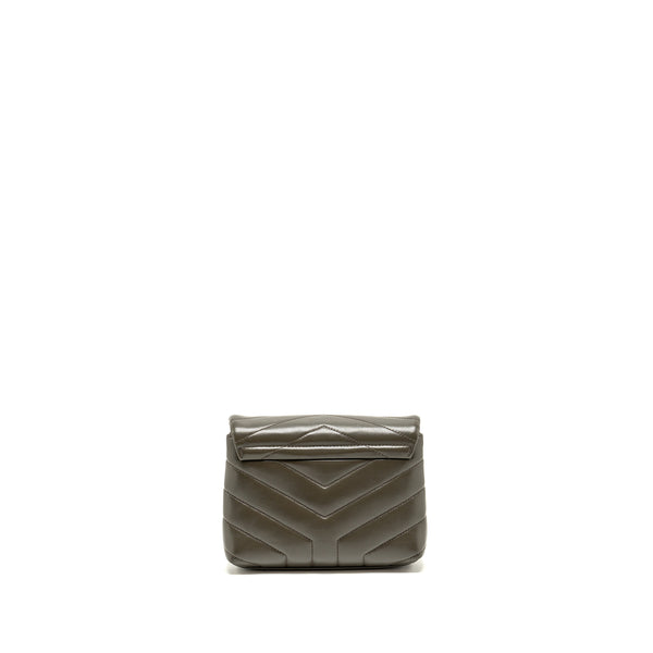 Saint Laurent/YSL Mini Toy Loulou Strap Bag Calfskin Dark Green GHW