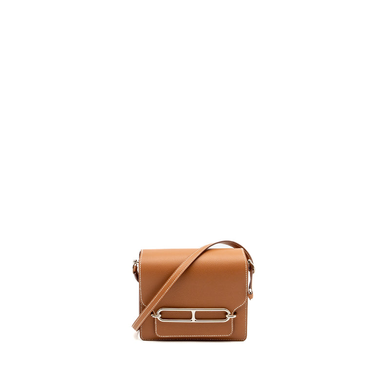 Hermes Mini Roulis evercolor GOLD SHW stamp Z