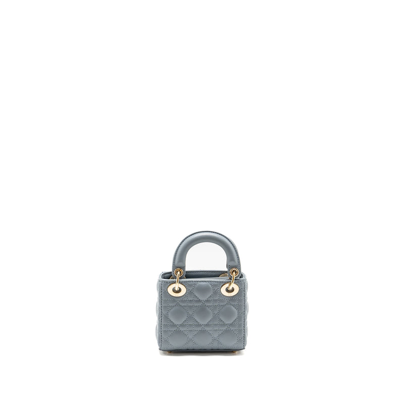 Dior Micro Lady Dior Lambskin Grey LGHW