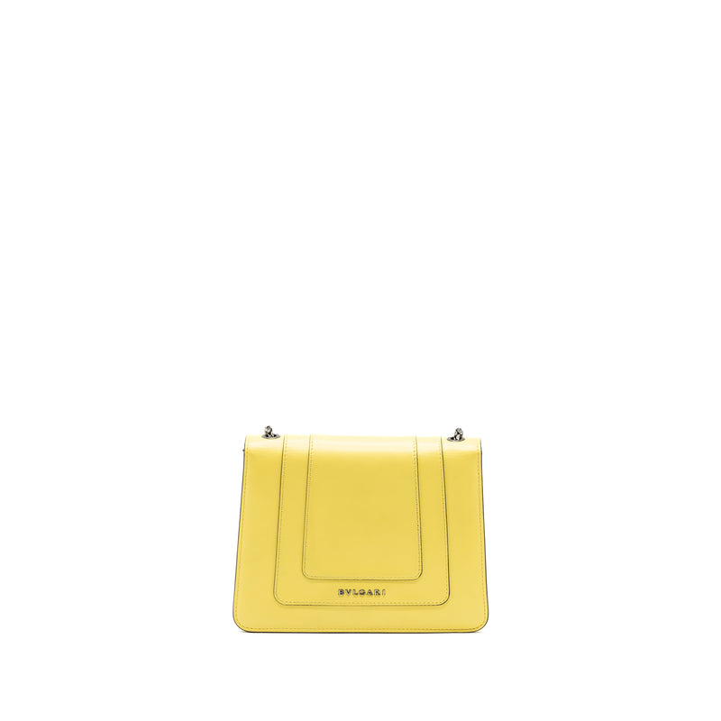 Bvlgari Serpenti Forever Crossbody Bag Calfskin Yellow Ruthenium Hardware